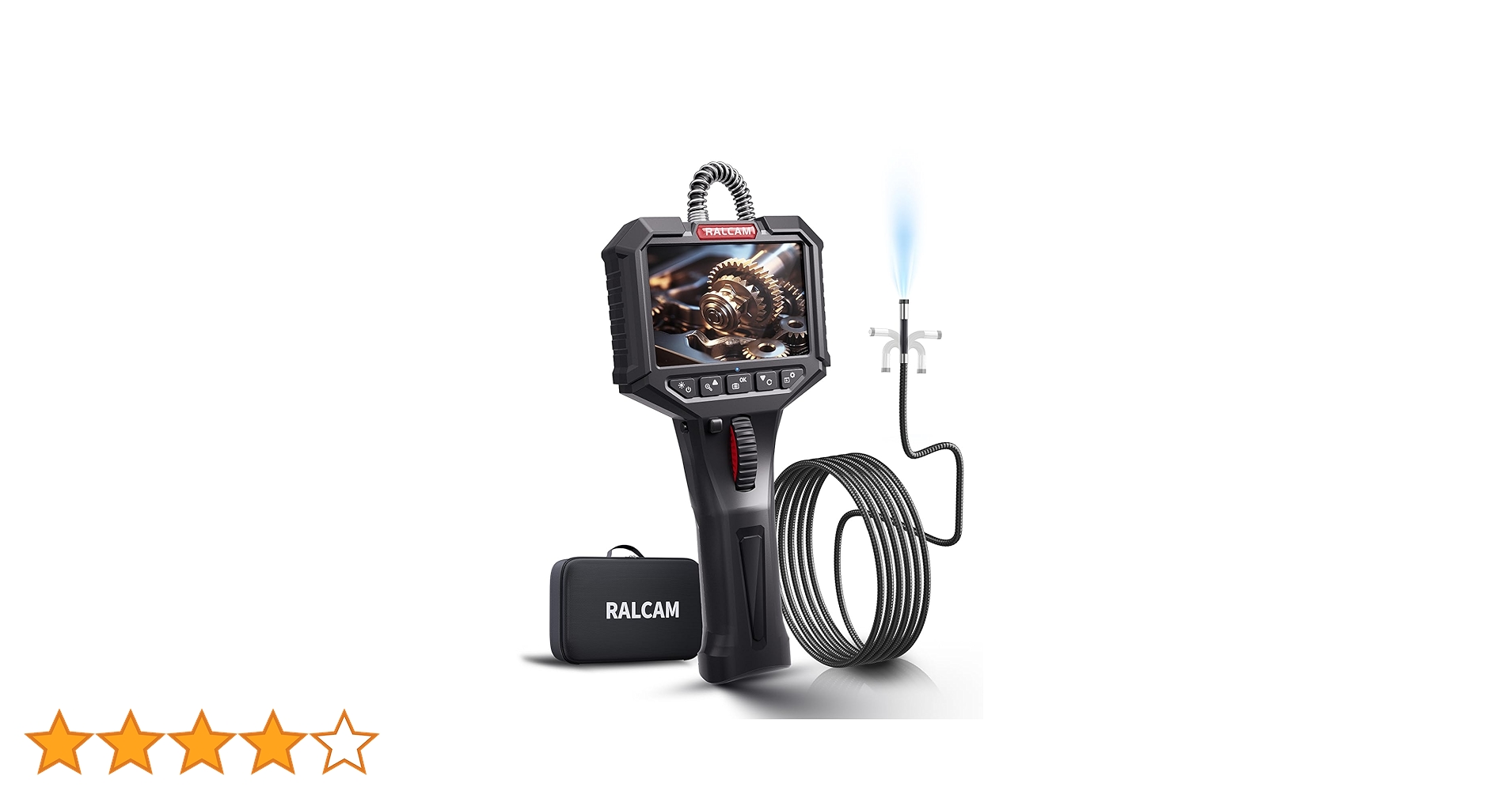 Amazon.co.jp: Ralcam 先端可動式ファイバースコープ 3.5インチIPS液晶